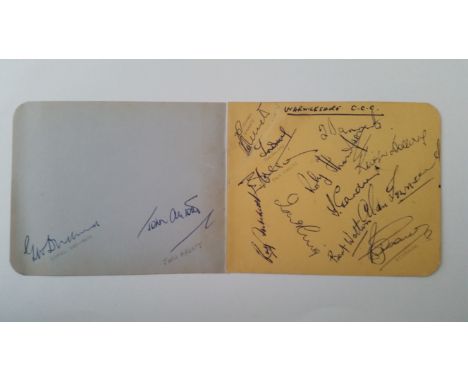 CRICKET, autographs, New Zealand tour to England 1958. Two joined album pages nicely signed in ink by fifteen members of the 