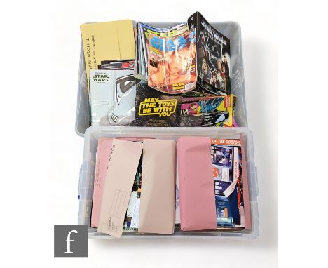 A large assorted collection of Star Wars collectables, to include Star Wars Weekly magazines, sticker albums, model instructi