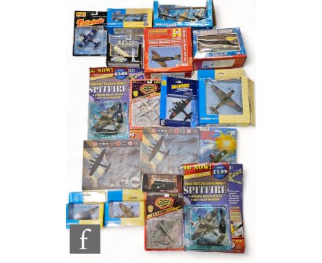 A large assorted collection of military and aircraft related diecast models, makers to include Corgi, Maistro Roadchamps, Atl