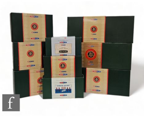 Seven Corgi Premium Edition British Road Services diecast models, to include CC13302, CC10204, CC11405, CC10902, CC12608, CC1