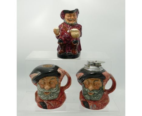 Royal Doulton Small Falstaff Lighter, Toby Jug &amp; Lighter(3) 