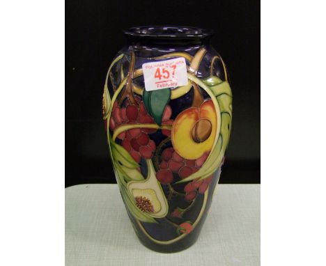 Moorcroft Queens Choice pattern vase: height 25.5cm, first in quality. 