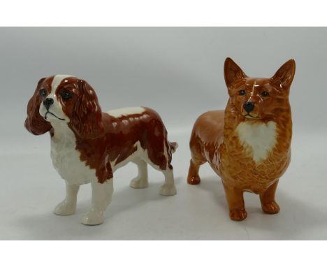 Beswick Corgi Liver King Charles Spaniel 2107 &amp; Corgi 1299B(2) 