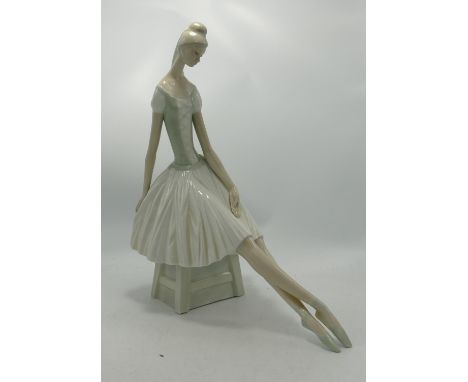 Large Nao Figure of Seated Ballerina: height 27cm 