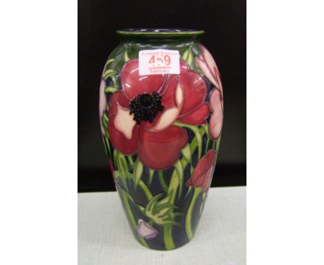 Moorcroft Anemone Tribute (Emma Bossons) pattern vase: height 25.5cm, first in quality. 