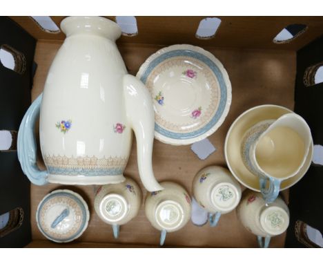 New hall Pottery Part Coffee Set: 13 pieces 