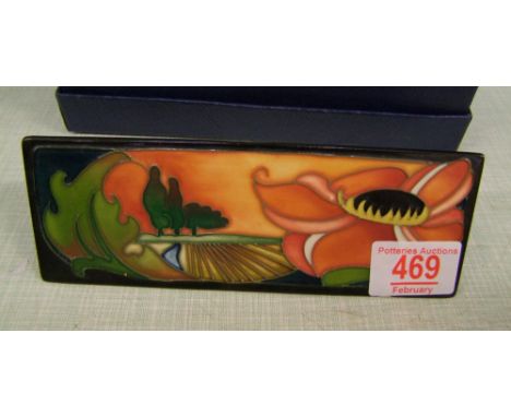 Moorcroft triangular POS name plaque: first in quality. 