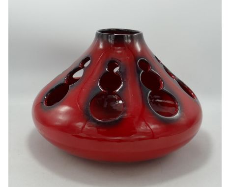 Peggy Davies Ruby fusion Prototype large vase: By John Brown 