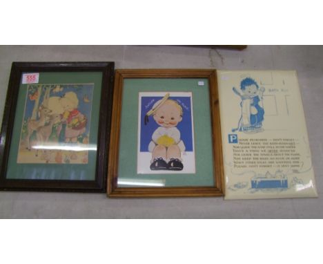 Two framed Mabel Lucie Atwell prints: together with similar item (3). 