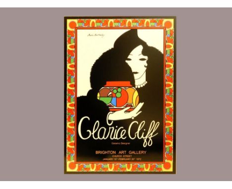 CLARICE CLIFF CENTENARY. A Bradford Exchange, limited edition large plaque 'Clarice Cliff, The First Lady of Art Deco'. 70 x 