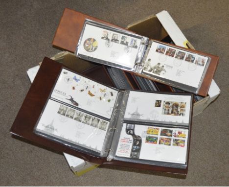 GREAT BRITAIN STAMPS; Royal Mail albums of First Day Covers to 2009 and further album with Forces Post Office cancels 1979-86