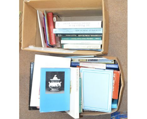 A quantity of reference books on the potteries of the British Isles, Europe and Canada, to include "Historical Notices of the