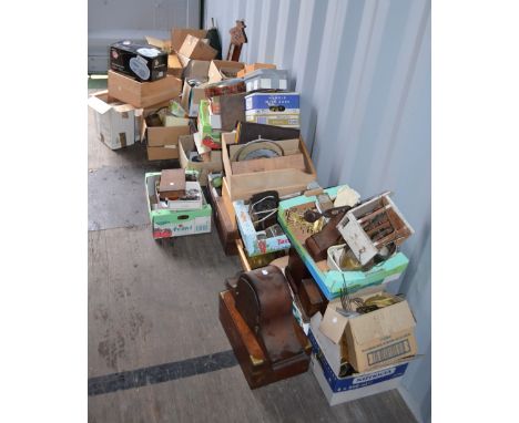 A quantity of mantel clocks and clock parts entirely for restoration, all af.