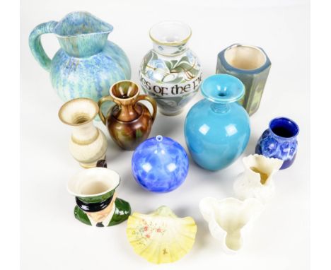 A quantity of ceramics to include two Dunmore vases, Royal Worcester shell dishes, etc.