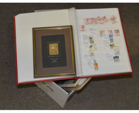 TAIWAN STAMPS, ranges in a stockbook with light duplication, also two albums of royal wedding 1981, and a gold replica Staffa