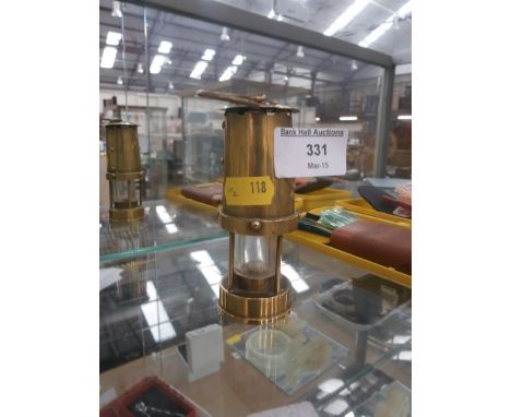 miniature brass miners lamp