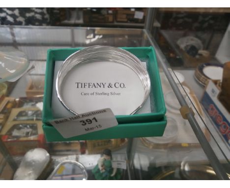 silver Tiffany style bangle stamped 925