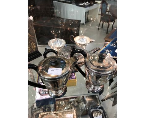 A five-piece HM silver coffee/tea service