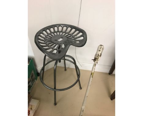 A tractor seated stool