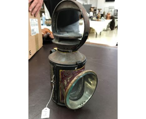 A 19th century LMSP railway lamp