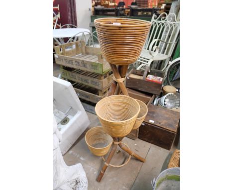 A bamboo planter 