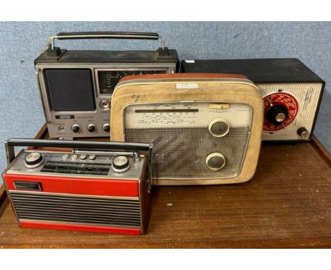 Four vintage radios 