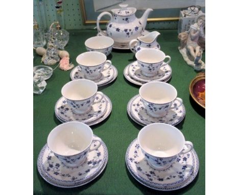 A Royal Doulton York Town tea service, a six place setting.