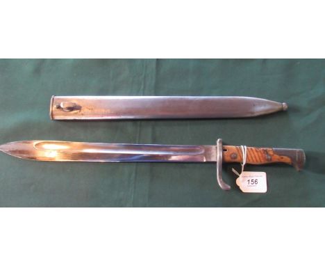 A Simson & Co bayonet in steel scabbard.