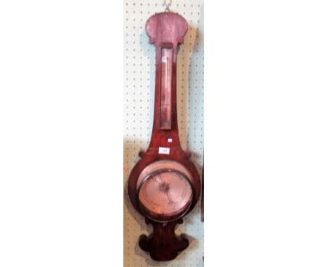 Tacchi, Bedford.  A 19th century mahogany wheel barometer.