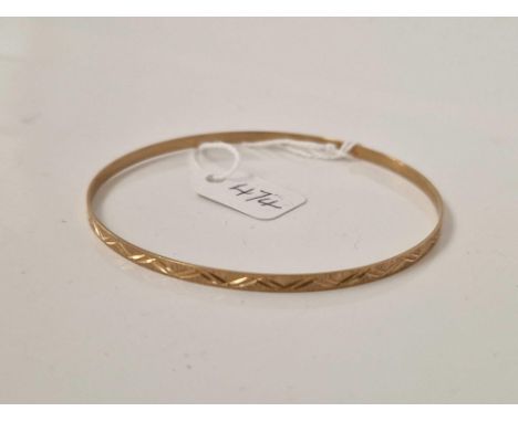 A slave bangle 9ct 3.8 gms 66mm diameter