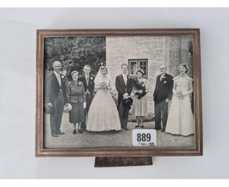 An oblong photo frame engine turned, 8.5" wide, Birmingham 1921
