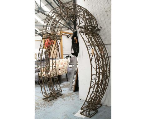 ARCHITECTURAL ROSE ARBOUR, 235cm x 200cm, oxidized finish. 