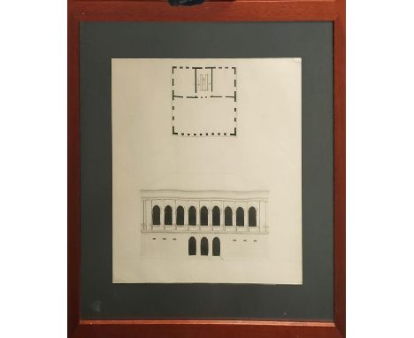 20TH CENTURY SCHOOL 'Architectural Studies', watercolour and ink, set of six, each measuring approx 47cm x 68cm. (6) 
