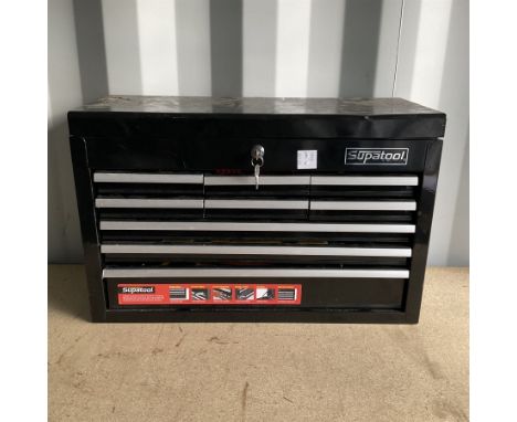Supatool tool box with various tools Dimensions: Height:&nbsp;38cm&nbsp; Length/Width:&nbsp;60cm&nbsp; Depth/Diameter:&nbsp;2