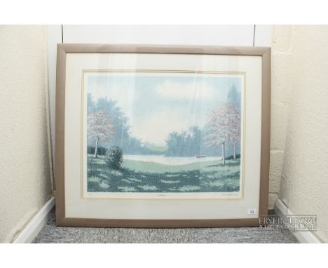 'Printemps', print, signed by artist on mount, 68 x 53cm