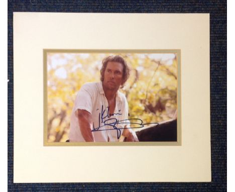 Matthew McConaughey signed 14x12 mounted colour photo. Matthew David McConaughey ( born November 4, 1969) is an American acto