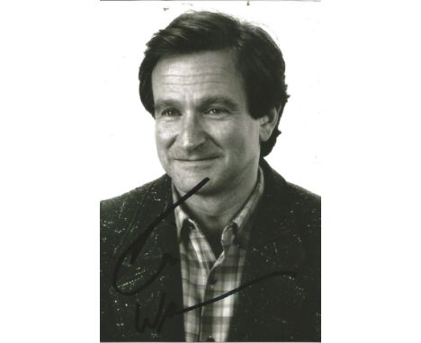 Robin Williams signed 6x4 black and white photo. Robin McLaurin Williams (July 21, 1951 - August 11, 2014) was an American ac