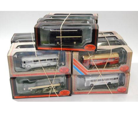 Twenty Exclusive First Editions Diecast Model Coaches and Buses, 1:76 scale, with original boxes.