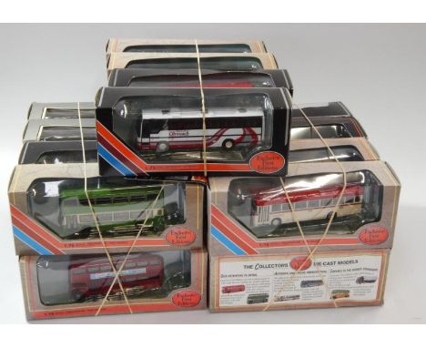 Twenty Exclusive First Editions Diecast Model Coaches and Buses, 1:76 scale, with original boxes.