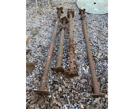 FOUR VARIOUS SIZED ACRO PROPS 