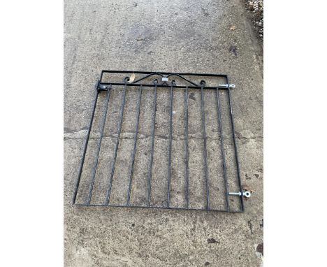A WROUGHT IRON PEDESTRIAN GARDEN GATE 
