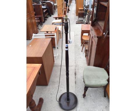 A TURNED COLUMN STANDARD LAMP 