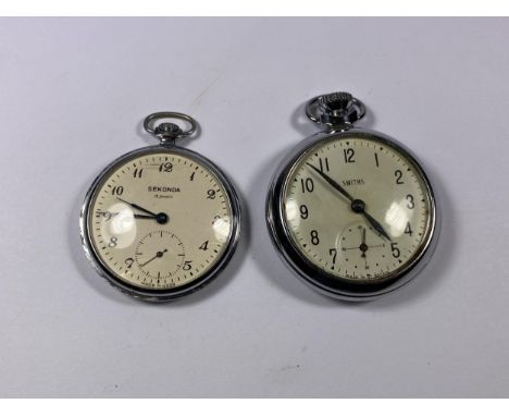TWO VINTAGE POCKET WATCHES TO INCLUDE A SMITHS EXAMPLE 