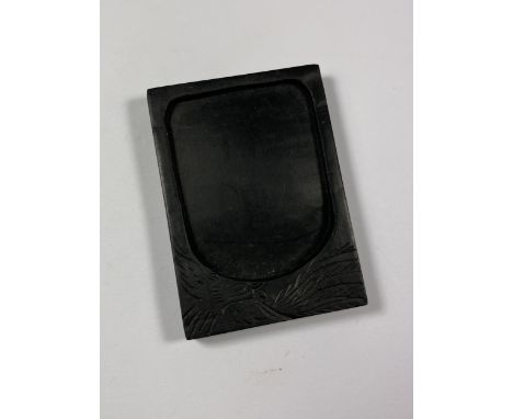 A VINTAGE BLACK STONE STAMP TRAY 