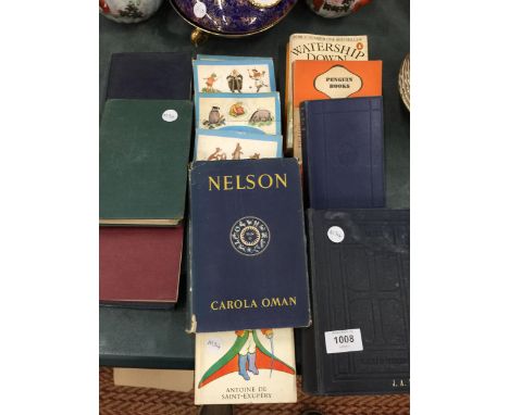 A QUANTITY OF VINTAGE BOOKS TO INCLUDE A. A. MILNE WINNIE THE POOH BOOKS, PILGRIMS PROGRESS, THE WIND IN THE WILLOWS, ANCIENT