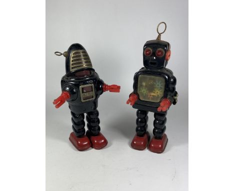TWO VINTAGE JAPANESE TINPLATE ROBOT MODELS - ACTION PLANET ROBOT &amp; KO KOSHIYA EXAMPLE 