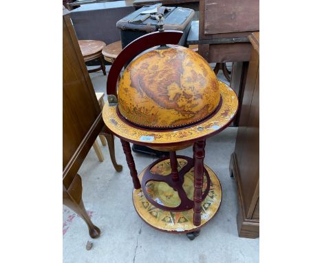 A RETRO GLOBE DRINKS CABINET 