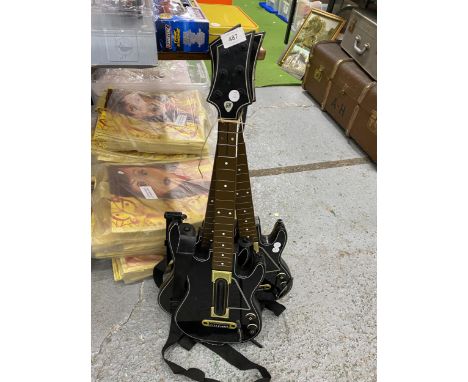 THREE 'HERO POWER' GAMES CONSOLE GUITARS 