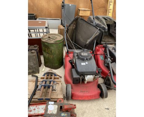 A POWER DEVIL PETROL ENGINE LAWN MOWER WITH GRASS BOX 