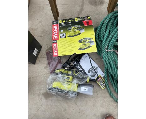 A NEW AND BOXED RYOBI ELECTRIC SANDER 